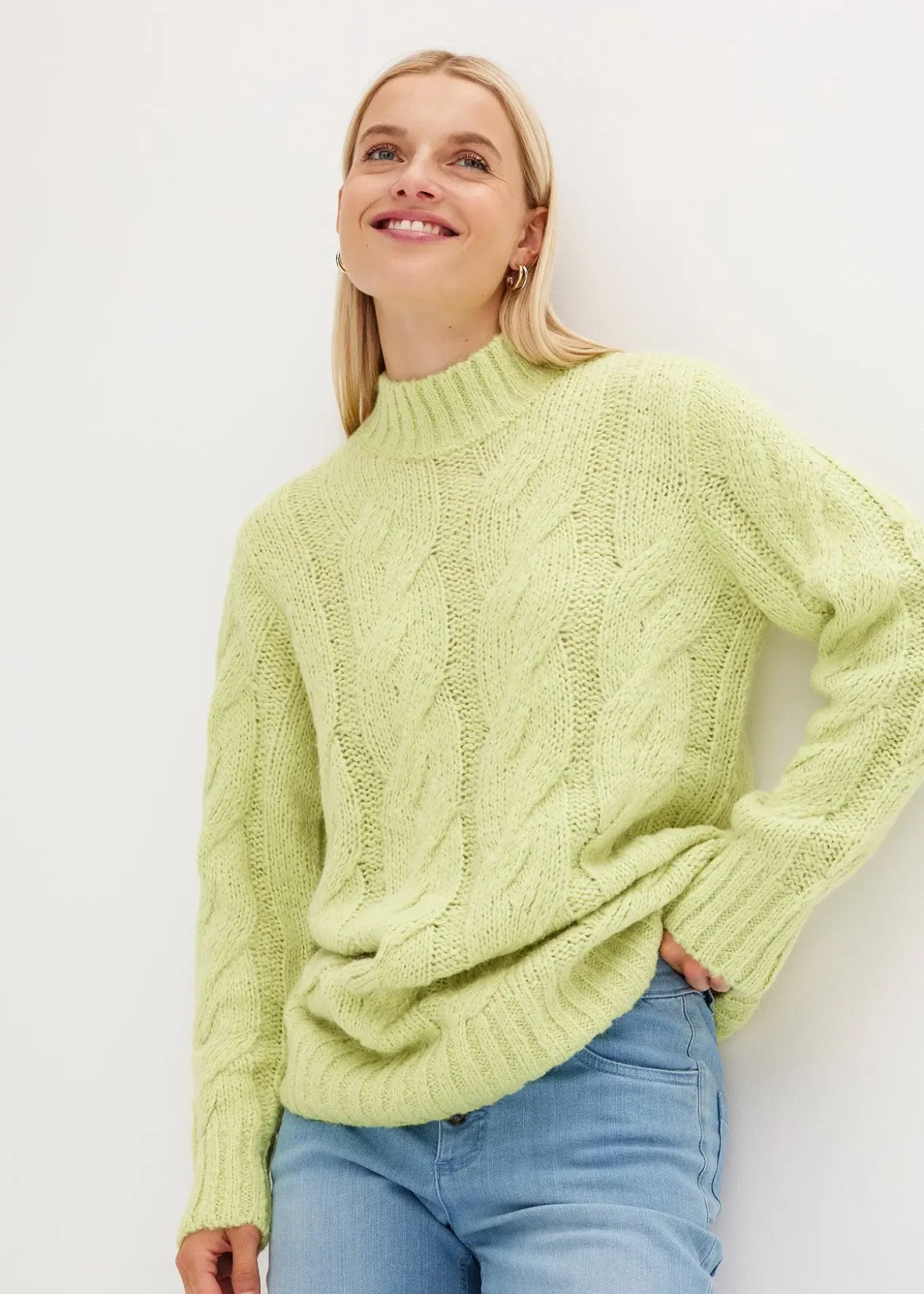 Pull en maille torsadée