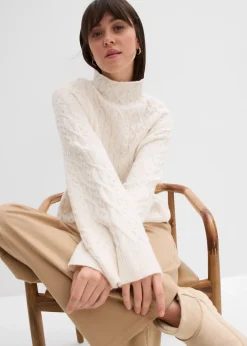 Pull en maille torsadée