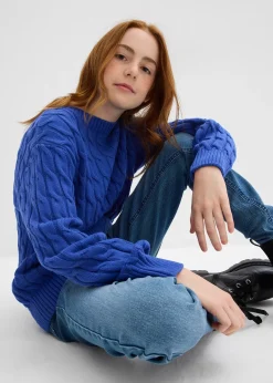 Pull en maille torsadée