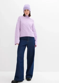 Pull en maille torsadée