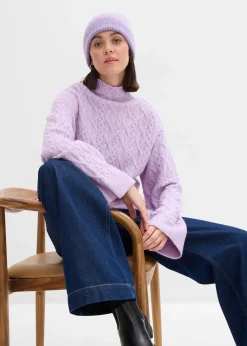 Pull en maille torsadée