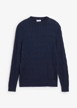 Pull en maille torsadée 100% coton