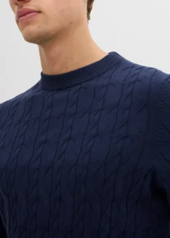 Pull en maille torsadée 100% coton