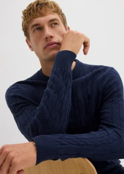 Pull en maille torsadée 100% coton