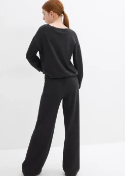 Pull et pantalon en fine maille (ens. 2 pces), viscose majoritaire