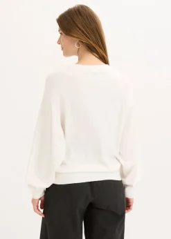 Pull fluide en fine maille de viscose mélangée