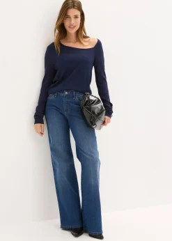 Pull fluide en viscose majoritaire