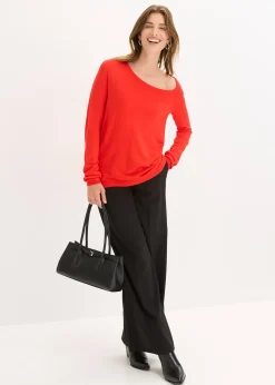 Pull fluide en viscose majoritaire