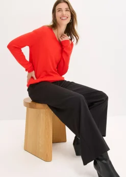 Pull fluide en viscose majoritaire