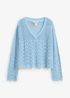 Pull léger en maille ajourée