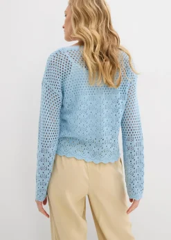 Pull léger en maille ajourée