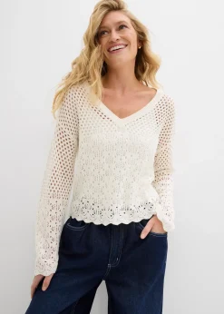 Pull léger en maille ajourée