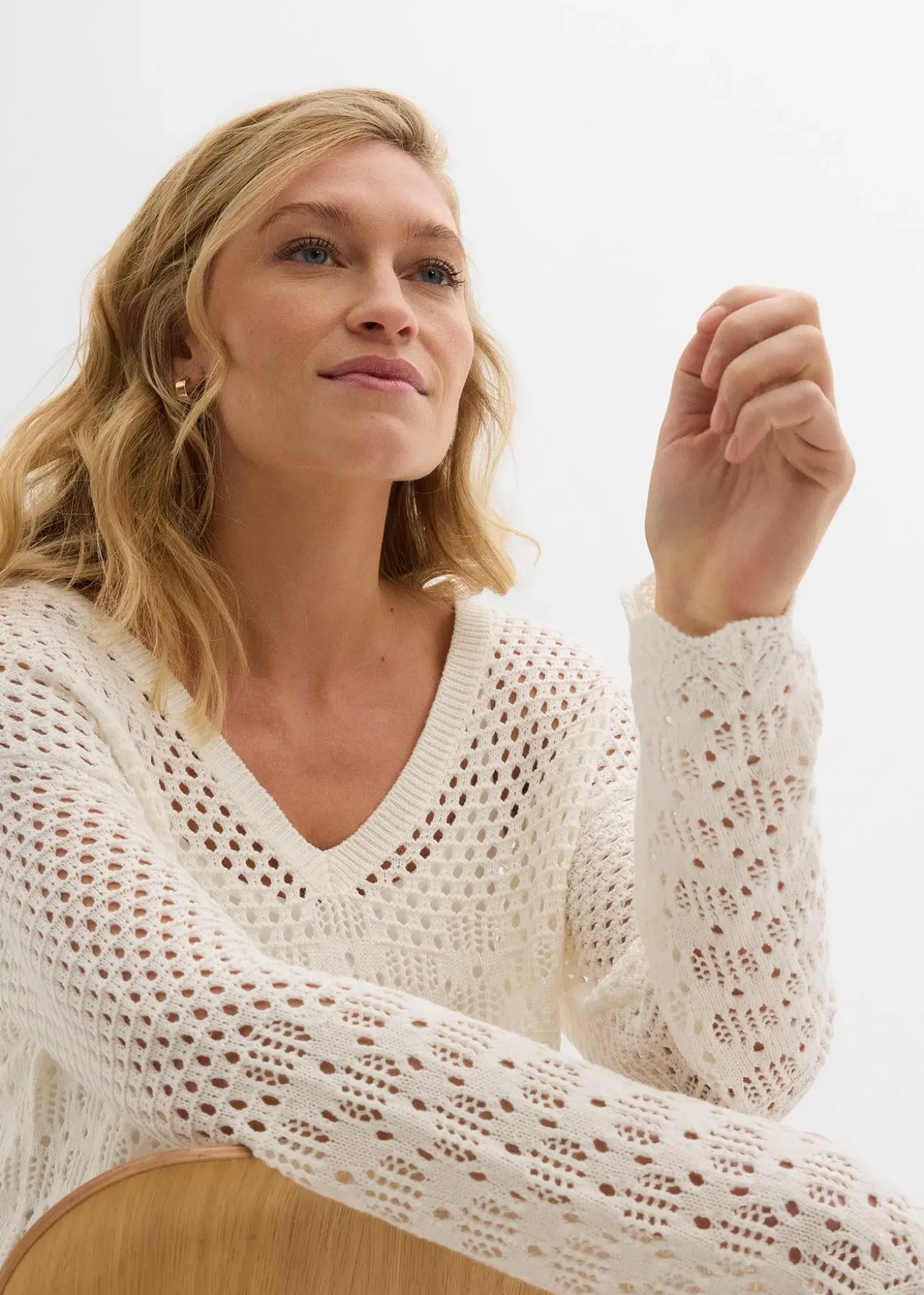 Pull léger en maille ajourée