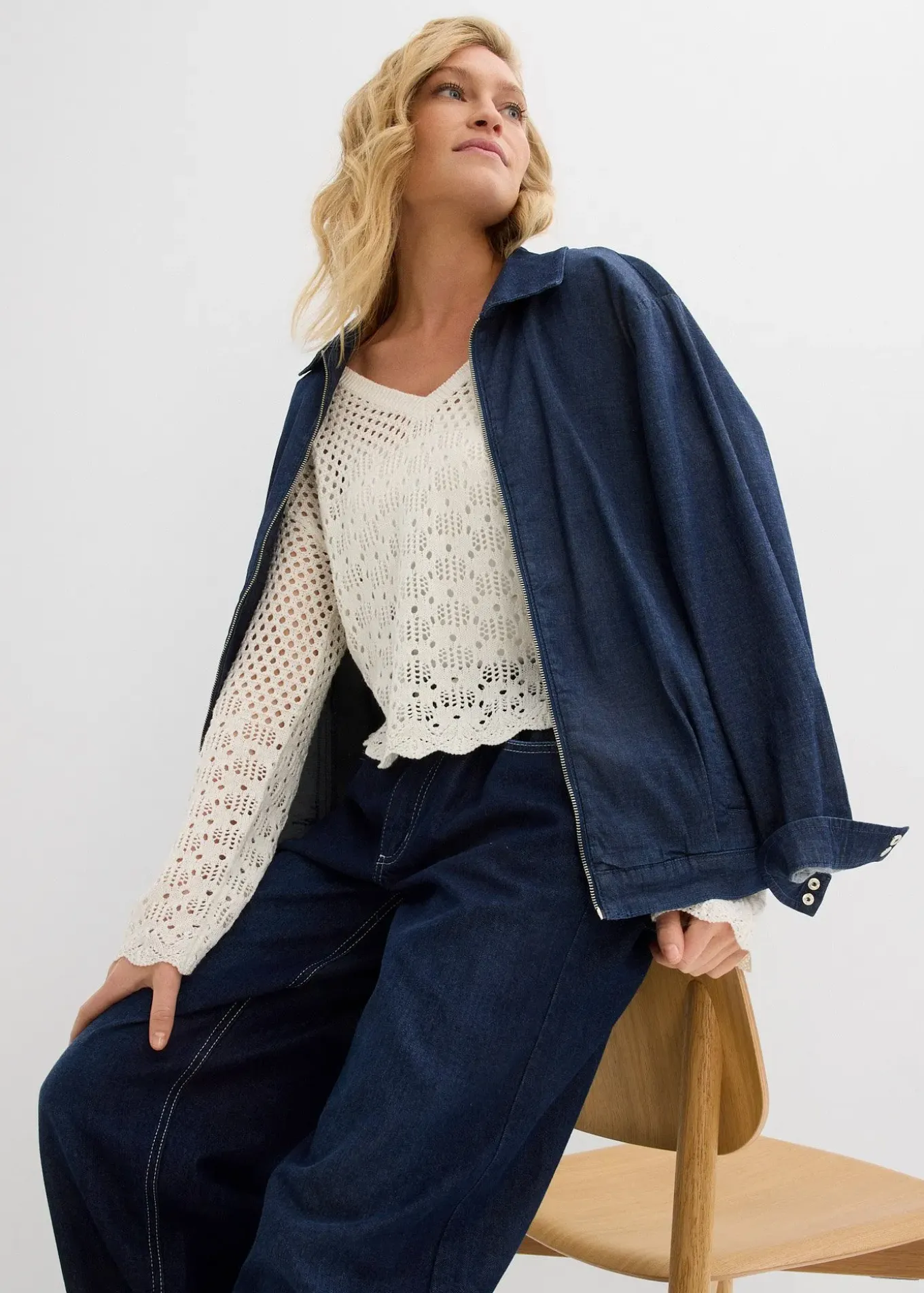 Pull léger en maille ajourée