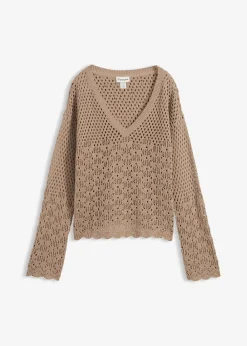 Pull léger en maille ajourée