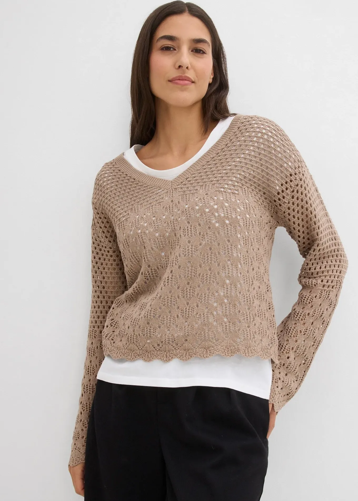 Pull léger en maille ajourée