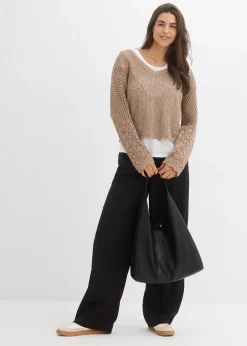 Pull léger en maille ajourée