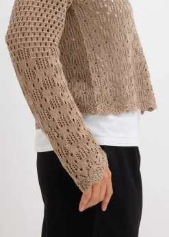 Pull léger en maille ajourée