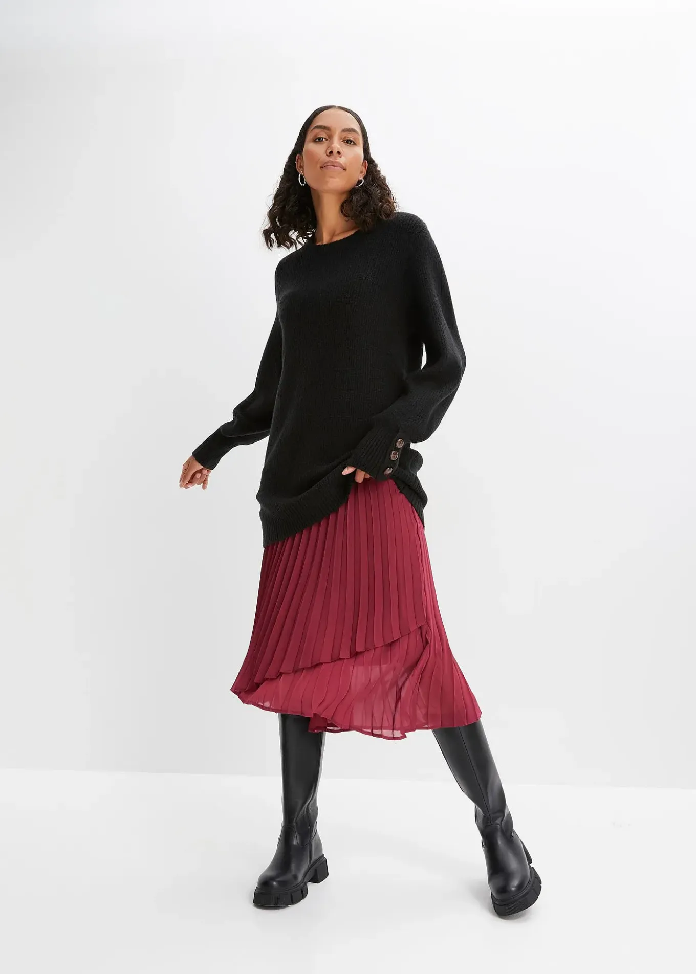 Pull long à boutons