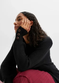 Pull long à boutons