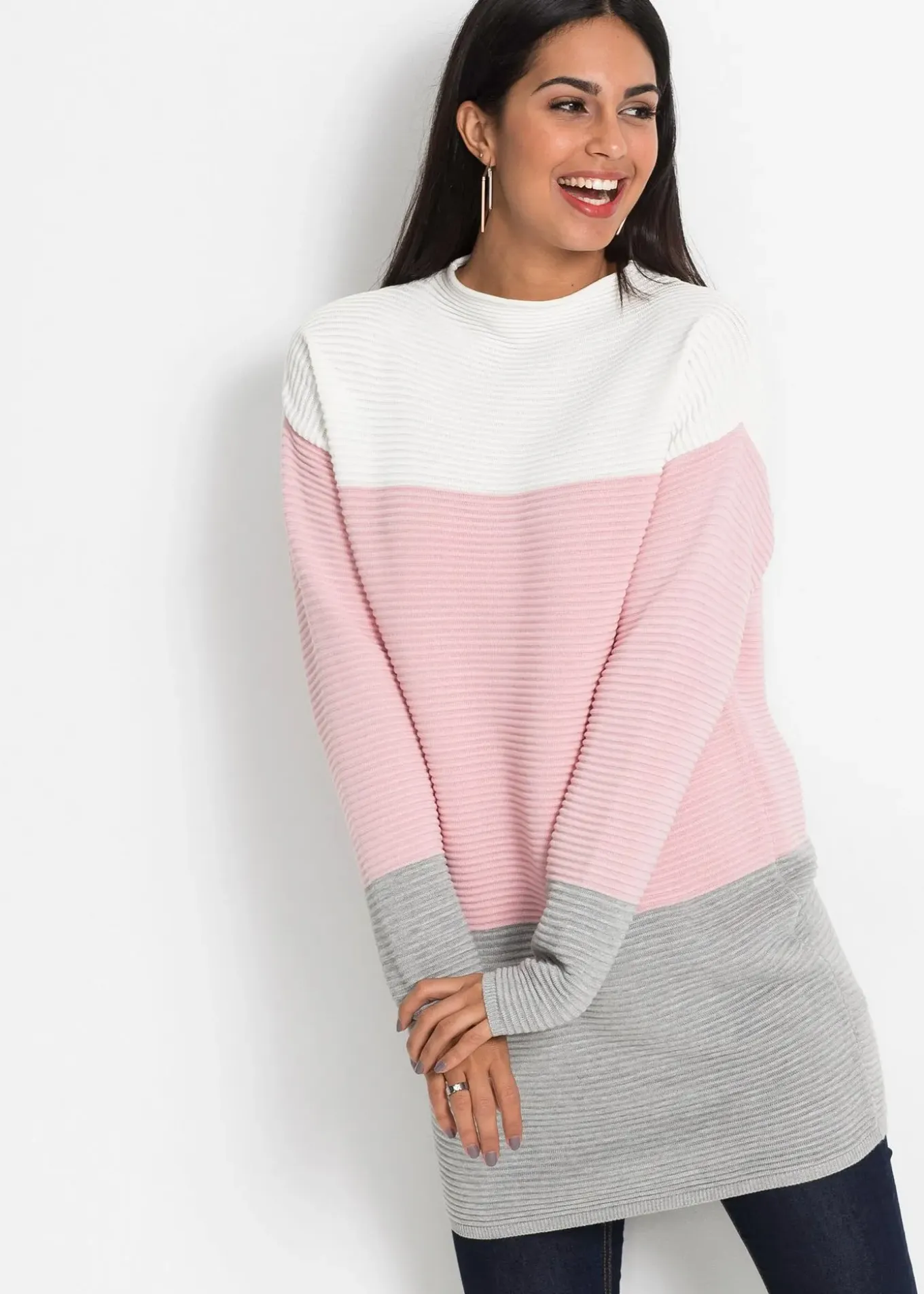 Pull long à rayures