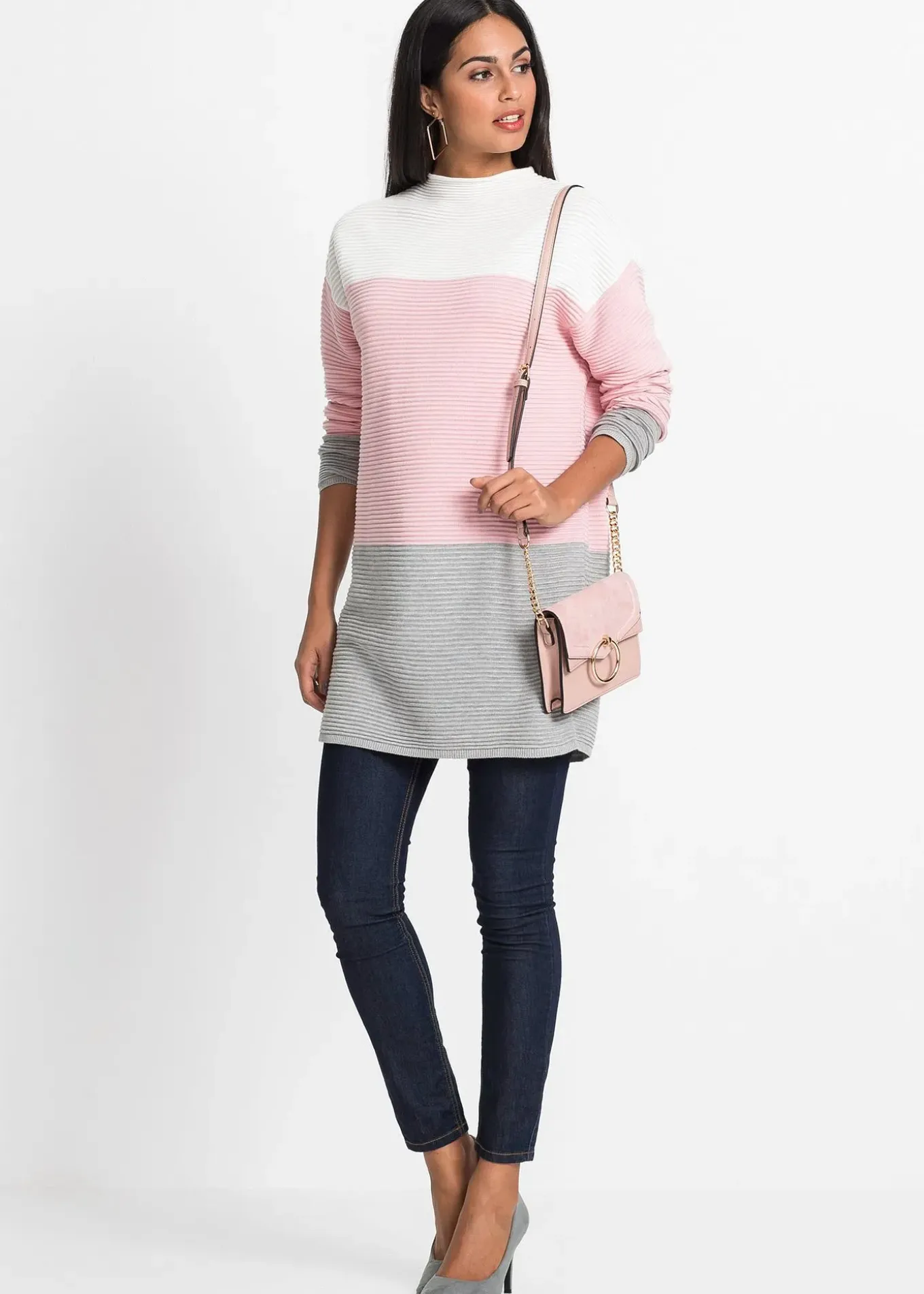 Pull long à rayures