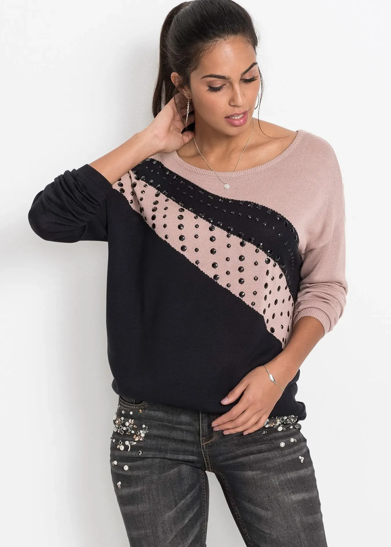 Pull long avec strass