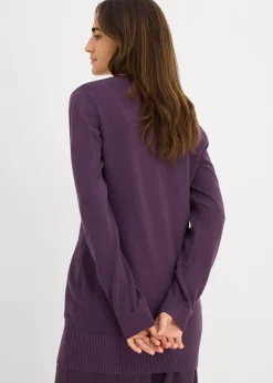 Pull long basique à col V