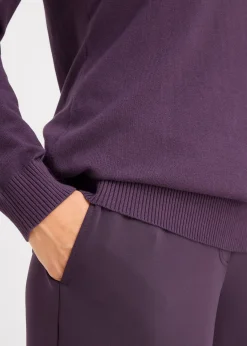 Pull long basique à col V