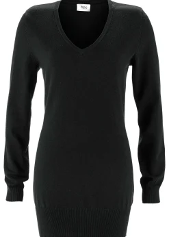 Pull long basique à col V