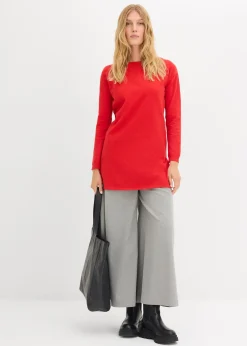 Pull long en coton recyclé majoritaire