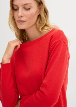 Pull long en coton recyclé majoritaire