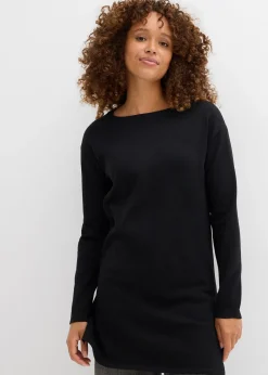 Pull long en coton recyclé majoritaire