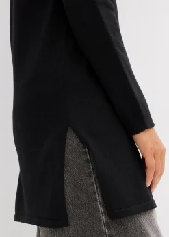 Pull long en coton recyclé majoritaire