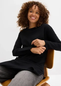 Pull long en coton recyclé majoritaire