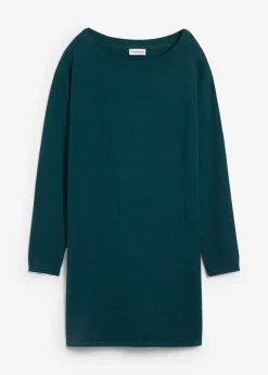 Pull long en coton recyclé majoritaire