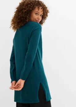 Pull long en coton recyclé majoritaire