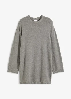 Pull long en fine maille fendu sur les côtés