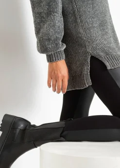 Pull long en maille chenille