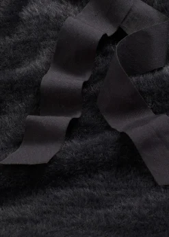 Pull long en maille poilue douce