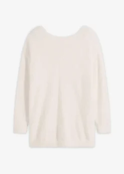 Pull long en maille poilue douce