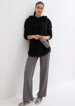 Pull long en polaire douce, oversize