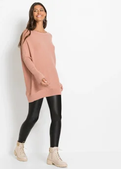 Pull long en viscose mélangée