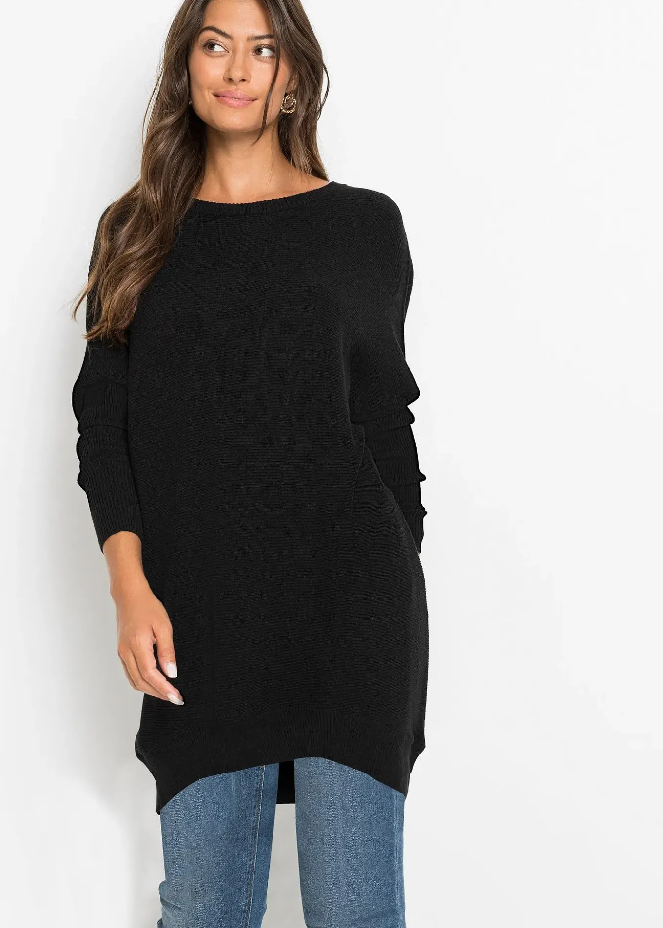 Pull long en viscose mélangée