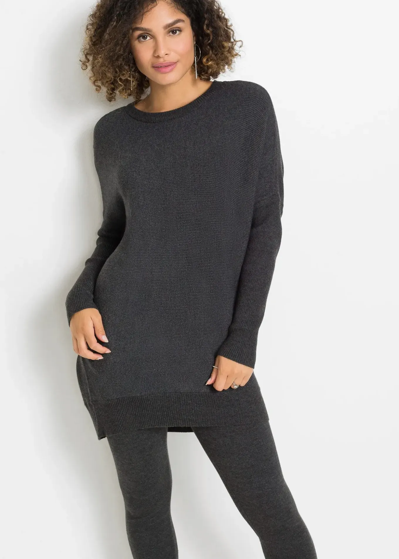 Pull long en viscose mélangée