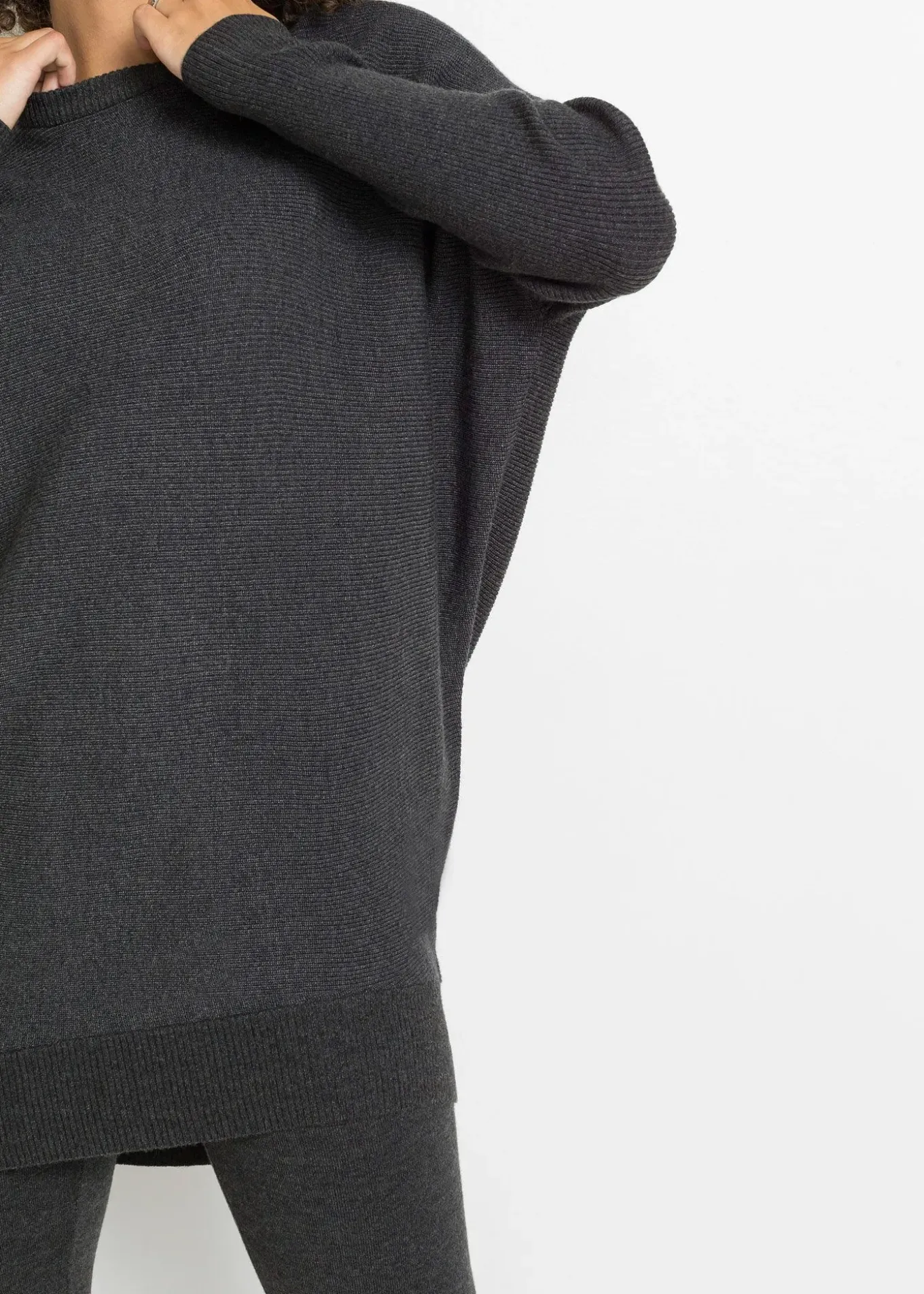 Pull long en viscose mélangée