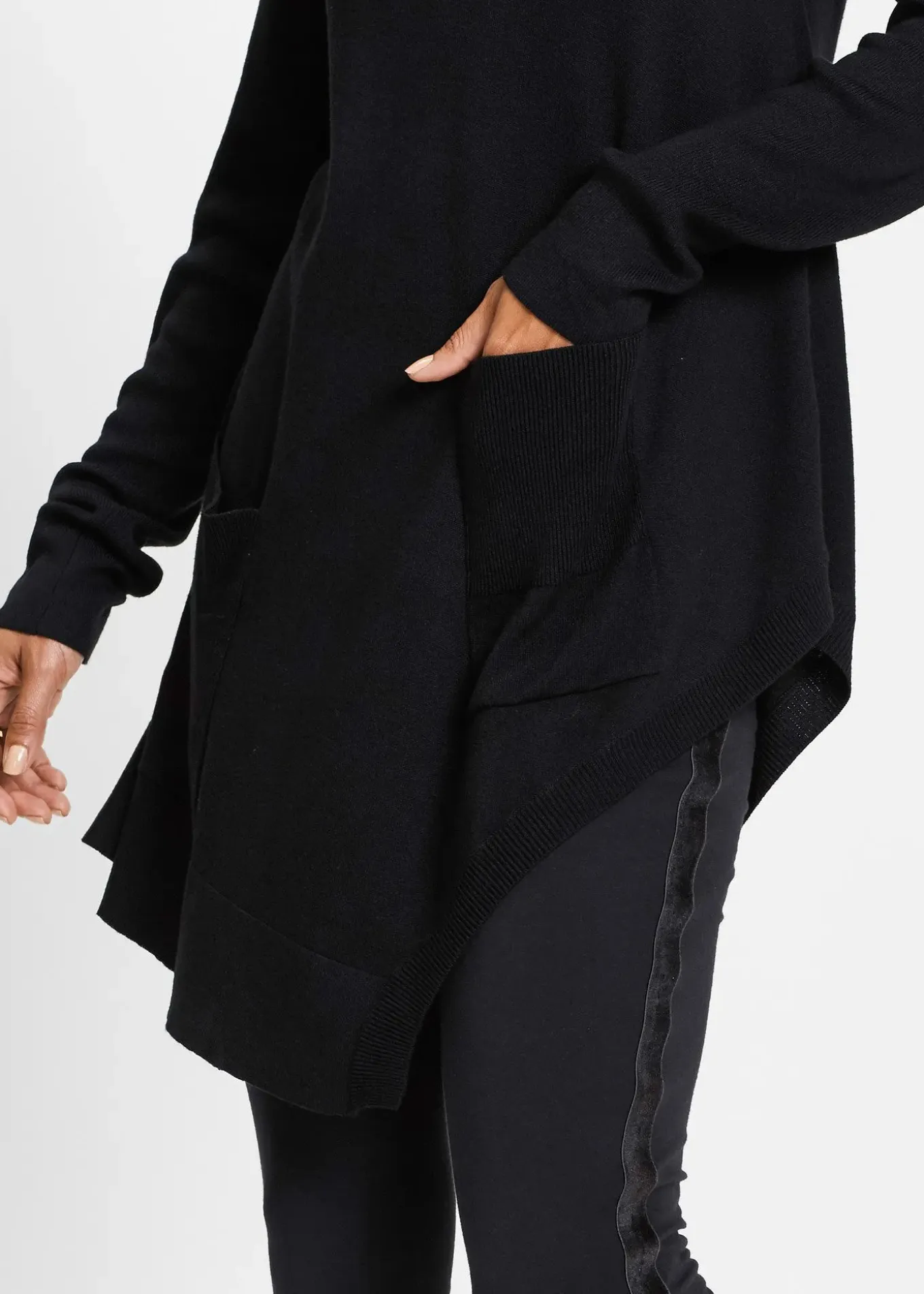 Pull long en viscose mélangée