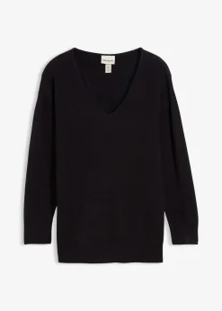 Pull long et oversize à fentes sur les côtés