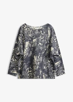 Pull manches chauve-souris à imprimé python