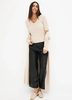 Pull manches courtes côtelé